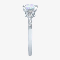 Gemstone Sterling Silver Cushion Cocktail Ring