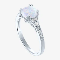 Gemstone Sterling Silver Cushion Cocktail Ring