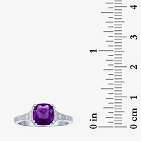 Gemstone Sterling Silver Cushion Cocktail Ring