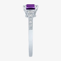 Gemstone Sterling Silver Cushion Cocktail Ring