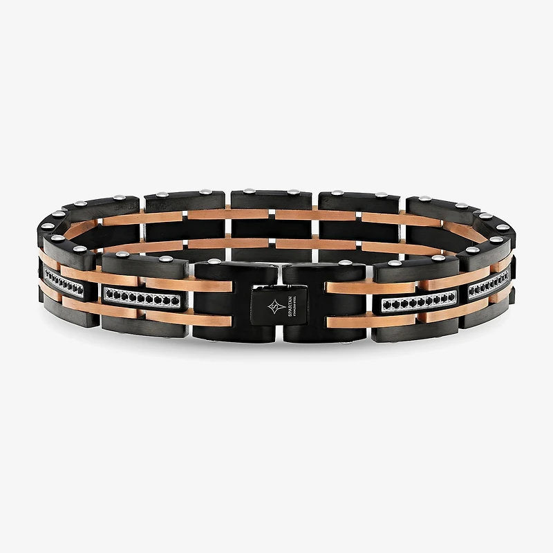 8 1/2 Inch Mens Stainless Steel 8 1/2 Inch Solid Link Chain Bracelet