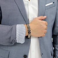 8 1/2 Inch Mens Stainless Steel 8 1/2 Inch Solid Link Chain Bracelet