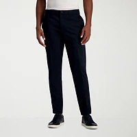 Haggar Wrinkle Free Performance Khaki Mens Comfort Waistband Slim Fit Flat Front Pant