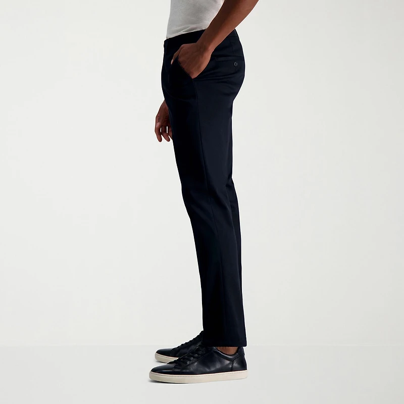 Haggar Wrinkle Free Performance Khaki Mens Comfort Waistband Slim Fit Flat Front Pant
