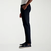 Haggar Wrinkle Free Performance Khaki Mens Comfort Waistband Slim Fit Flat Front Pant