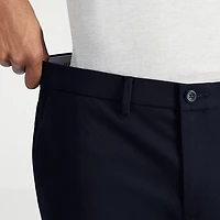 Haggar Wrinkle Free Performance Khaki Mens Comfort Waistband Slim Fit Flat Front Pant
