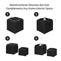 Convenience Concepts Designs4comfort Cushioned Ottoman