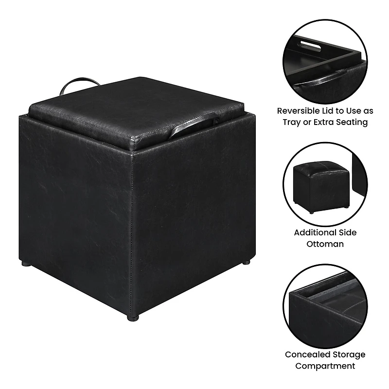 Convenience Concepts Designs4comfort Cushioned Ottoman