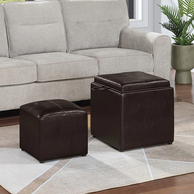 Convenience Concepts Designs4comfort Cushioned Ottoman