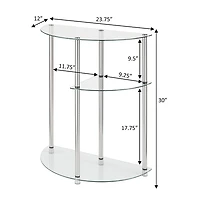 Convenience Concepts Designs2go Living Room Collection Glass Console Table