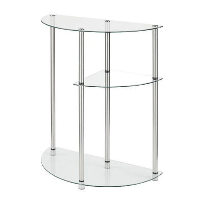 Convenience Concepts Designs2go Living Room Collection Glass Console Table