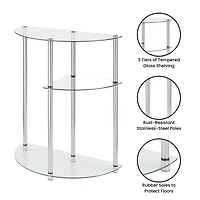 Convenience Concepts Designs2go Living Room Collection Glass Console Table