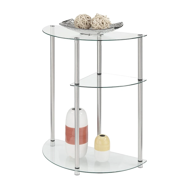 Convenience Concepts Designs2go Living Room Collection Glass Console Table