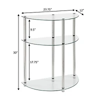 Convenience Concepts Designs2go Living Room Collection Glass Console Table