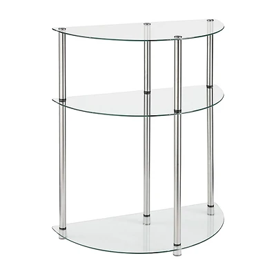 Convenience Concepts Designs2go Living Room Collection Glass Console Table