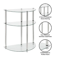Convenience Concepts Designs2go Living Room Collection Glass Console Table