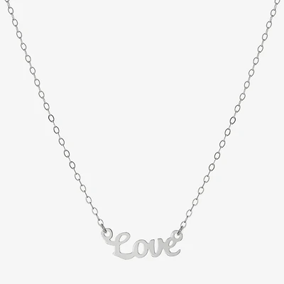 Silver Treasures Love Womens Sterling Silver 16 Inch Pendant Necklace