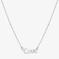 Silver Treasures Love Womens Sterling Silver 16 Inch Pendant Necklace