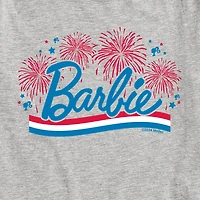 Big Kid Girls Crew Neck Short Sleeve Classic Fit Barbie Graphic T-Shirt