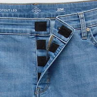 St. John's Bay Womens Plus Mid Rise Adaptive Bootcut Easy-on + Easy-off Jean