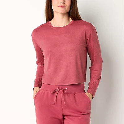 Xersion Womens Everyday Crew Neck Long Sleeve T-Shirt