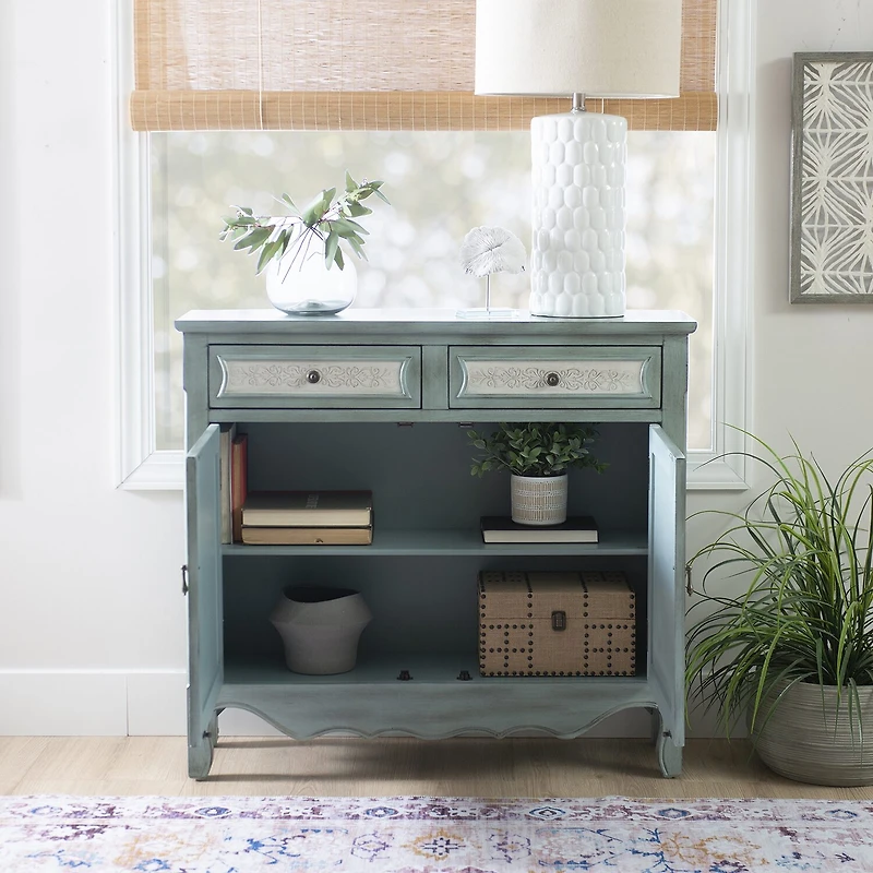 Linon Chemel 2-Drawer Console Table