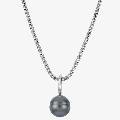 Black Tahitian Pearl Drop Pendant Necklace