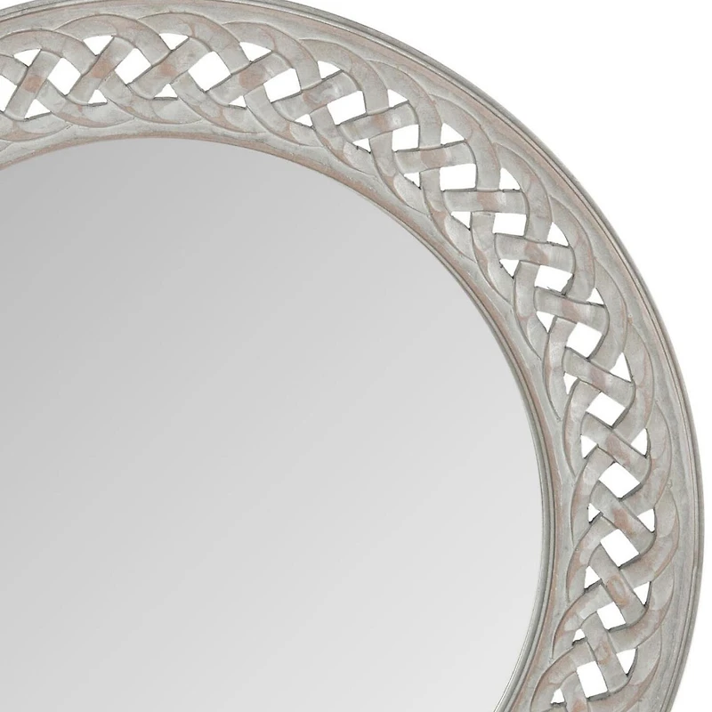Safavieh 24" X 24" Braided Chain Wall Mount Round Wall Mirror