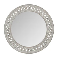 Safavieh 24" X 24" Braided Chain Wall Mount Round Wall Mirror