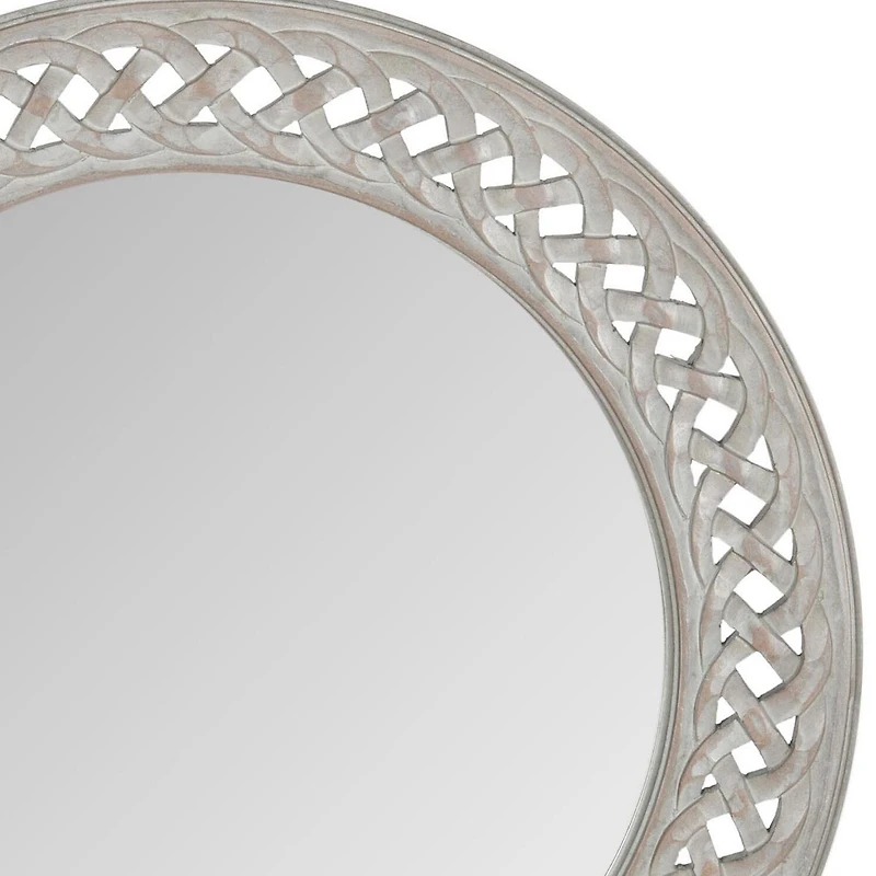 Safavieh 24" X 24" Braided Chain Wall Mount Round Wall Mirror