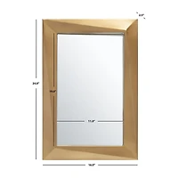 Safavieh 16" X 24" Gold Ellarose Wall Mount Rectangular Wall Mirror