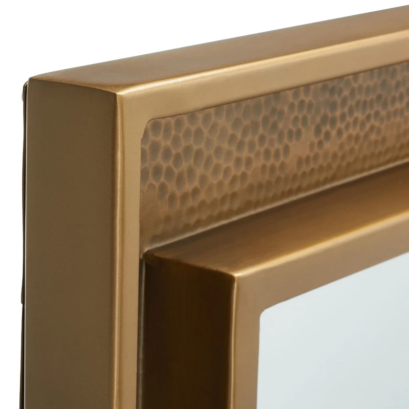 Safavieh 23.5" X 31.5" Gold Lavanya Wall Mount Rectangular Wall Mirror