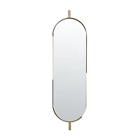 Safavieh 12" X 43" Gold Nicoli Wall Mount Wall Mirror