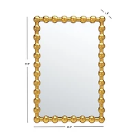 Safavieh 25" X 37.5" Gold Rectangle Rynne Wall Mount Rectangular Wall Mirror