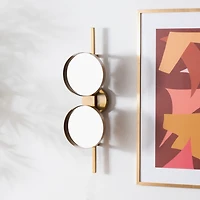 Safavieh 7.25" X 25" Gold Ileva Wall Mount Round Wall Mirror