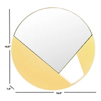Safavieh 16" X 16" Gold Essa Wall Mount Round Wall Mirror