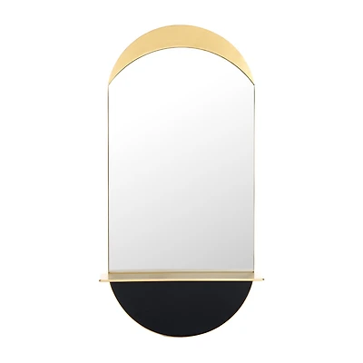 Safavieh 18.25" X 36" Gold Wessley Wall Mount Wall Mirror