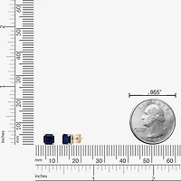 Lab Created Blue Sapphire 10K Gold 5.5mm Stud Earrings