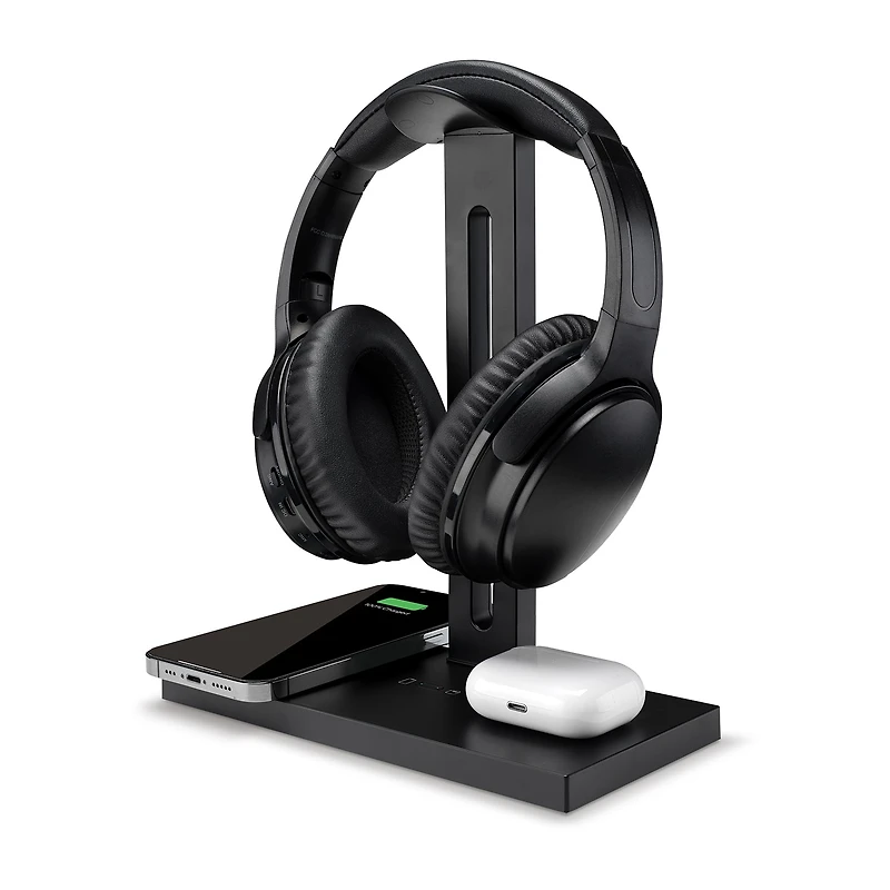 iLive 5-In-1 Headphone Stand And Wireless Charging Station
