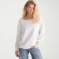AEROPOSTALE Womens Juniors Crew Neck Long Sleeve Sweatshirt