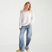 AEROPOSTALE Womens Juniors Crew Neck Long Sleeve Sweatshirt