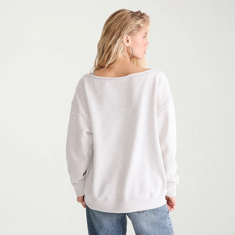 AEROPOSTALE Womens Juniors Crew Neck Long Sleeve Sweatshirt