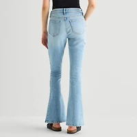Arizona Womens Juniors Short Low Rise Bootcut Jean