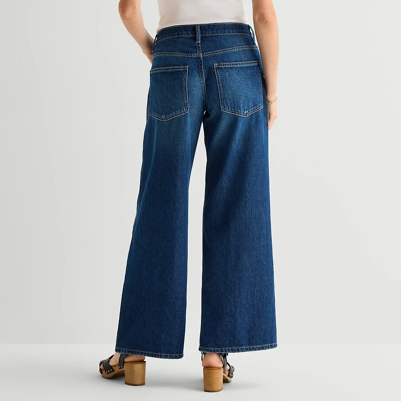 Arizona Womens Juniors Low Rise Baggy Fit Jean