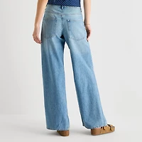 Arizona Womens Juniors Short Low Rise Baggy Fit Jean
