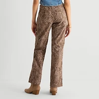 Arizona Womens Juniors Short Straight Leg Jean