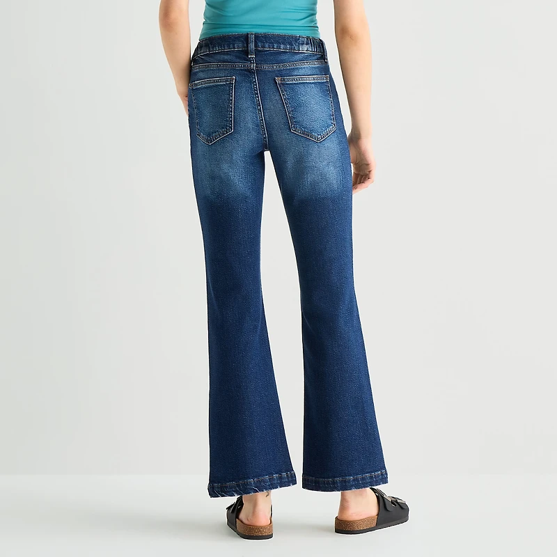 Arizona Curvy Womens Juniors High Rise Bootcut Jean
