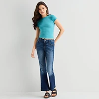 Arizona Curvy Womens Juniors High Rise Bootcut Jean