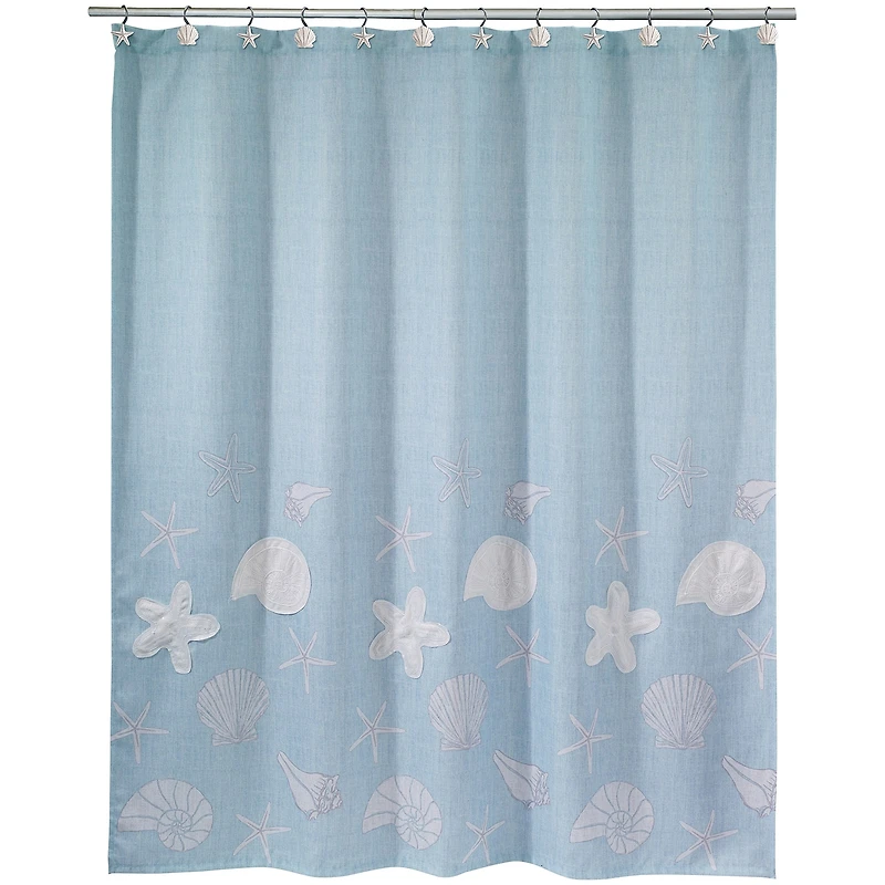 Avanti Sequin Shell Shower Curtain