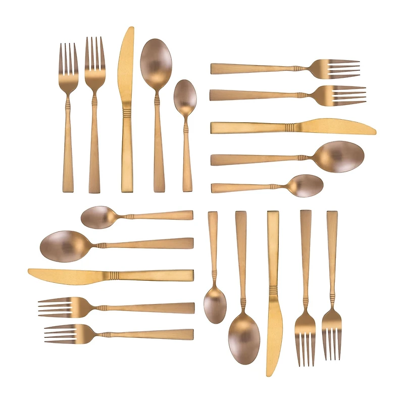 MegaChef Cravat 20-pc. 18/10 Stainless Steel Flatware Set